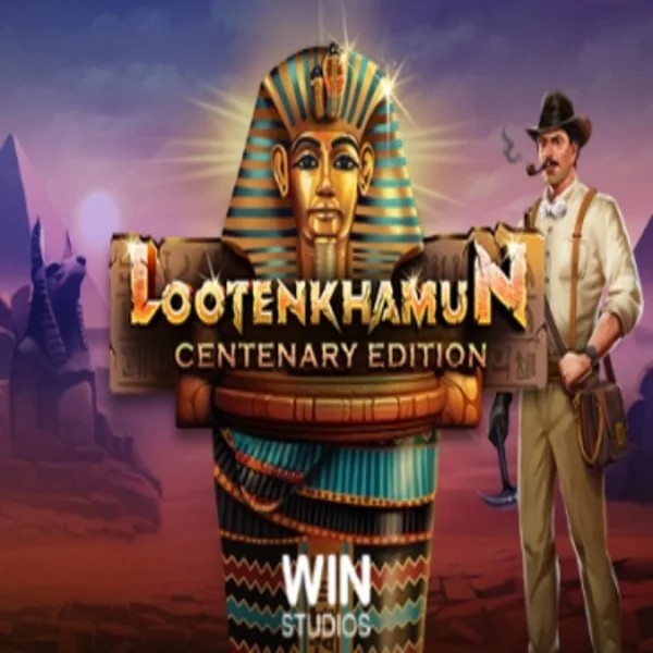 Loot'en Khamun the Dead Sea Scrolls slot logo by Win Studios at Shuffle Casino