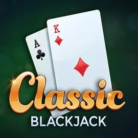 Classic Blackjack online game logo by Red Tiger Gaming on shufflekaszino.org