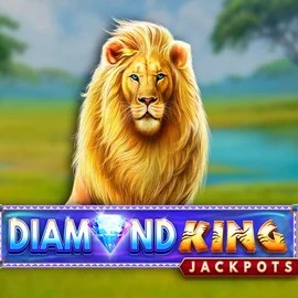 Diamond King Jackpots slot logo by SpinPlay Games at Shuffle Casino