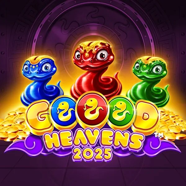 Goood Heavens by Rarestone Gaming, showcased at shufflekaszino.org – game logo