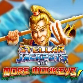 Stellar Jackpots with More Monkeys slot visual from Lightning Box Game available on shufflekaszino.org