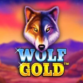 Wolf Gold slot logo by Pragmatic Play at Shuffle Casino